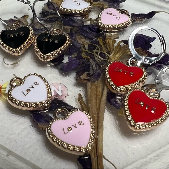 Love Heart Earrings - Picture 3 of 4